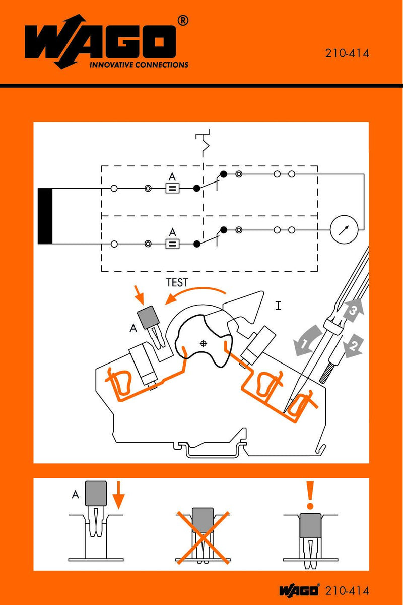 WAGO 210-414 Stickers for operating instructions