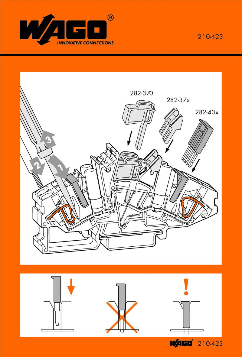 WAGO 210-423 Stickers for operating instructions