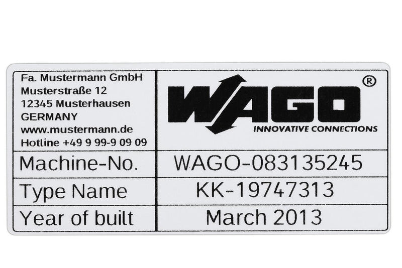 WAGO 210-802 Type labels 70 x 33 mm