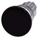 Siemens 3SU1050-1BD10-0AA0-Z Y11 MUSHROOM PUSHBUTTON, 40MM, BLACK
