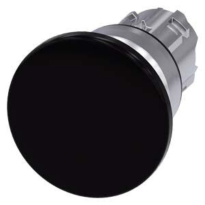 Siemens 3SU1050-1BD10-0AA0-Z Y11 MUSHROOM PUSHBUTTON, 40MM, BLACK
