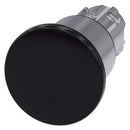Siemens 3SU1050-1ED10-0AA0 Mushroom pushbutton, 22 mm, round, metal, shiny, black, 40 mm, 3 switch positions, after pushing in Retraction to center position, after pulling out the button Retraction to center position