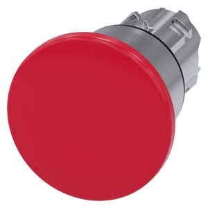 Siemens 3SU1050-1BA20-0AA0-Z X90 MUSHROOM PUSHBUTTON, 40MM, RED