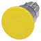 Siemens 3SU1050-1BA30-0AA0 Mushroom pushbutton, 22 mm, round, metal, shiny, yellow, 40 mm, latching, Pull-to-unlatch mechanism