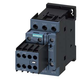 Siemens 3RT2028-1AF04 Contactor, AC-3, 18.5 kW / 400 V, 2 NO + 2 NC, 110 V AC, 50 Hz, 3-pole, Size S0 Screw terminal Removable auxiliary switch