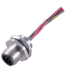 Pepperl & Fuchs 1/4" NPT-V124-G-S-.076M Male receptacle, 1/2" UNF / 1/4" NPT, 4-pin