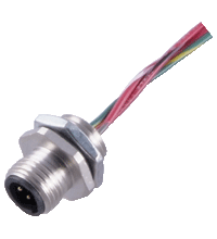 Pepperl & Fuchs 1/4" NPT-V124-G-S-.076M Male receptacle, 1/2" UNF / 1/4" NPT, 4-pin