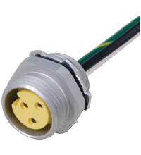 Pepperl & Fuchs 1/2" NPT-V93-G-.3M Female receptacle, 7/8" UN / 1/2" NPT, 3-pin
