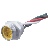 Pepperl & Fuchs 1/2" NPT-V94-G-S-.3M Male receptacle, 7/8" UN / 1/2" NPT, 4-pin