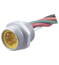 Pepperl & Fuchs 1/2" NPT-V95-G-S-.3M Male receptacle, 7/8" UN / 1/2" NPT, 5-pin