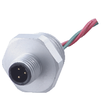 Pepperl & Fuchs 1/2" NPT-V12-G-S-.3M Male receptacle, 1/2" UNF / 1/2" NPT, 3-pin